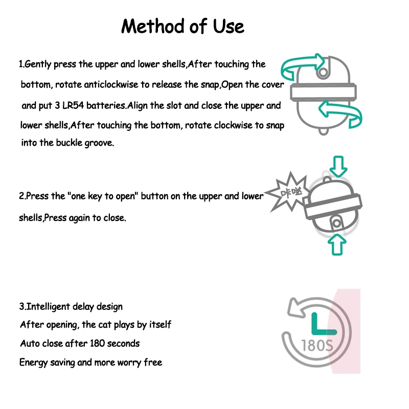 Juguete láser para gato, Mini Collar de campana automático con láser Irregular de 360 °, juguete interactivo de rayos infrarrojos para gato, manos libres - imagen 5