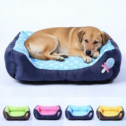 Cama cuadrada para perros pequeños, dulces suaves, bonito sofá mediano para gatos, perrera, cómoda cama elástica para perros, accesorios para el hogar