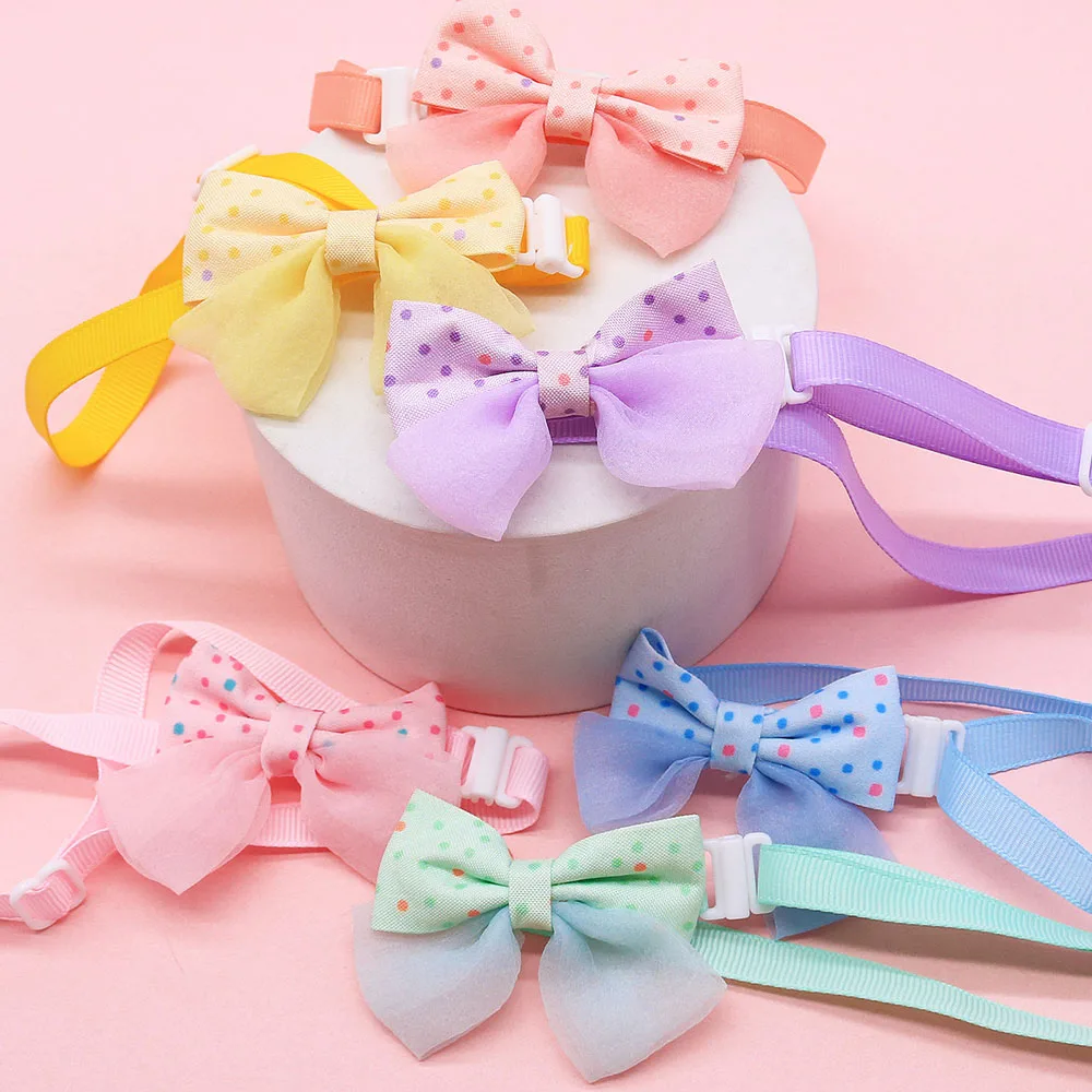 100 Uds pajaritas para perros a la moda lindo mascota perro aseo pajarita corbatas ajustables perro pequeño gato accesorios de aseo - imagen 5