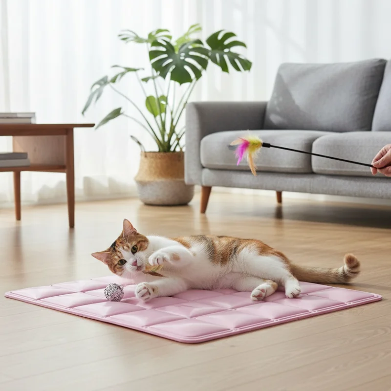 Alfombra refrigerante reversible e impermeable para gatos y perros - imagen 4