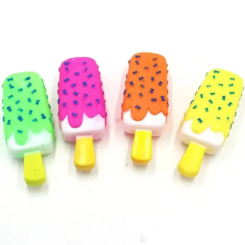 Chillón para mordedura de mascota divertida, juguete Molar para cachorros, perro de juguete de goma rosa, juguetes para paletas de gato, crema interactiva para masticar en forma de perros, hielo para bebé, 1 ud. - imagen 2