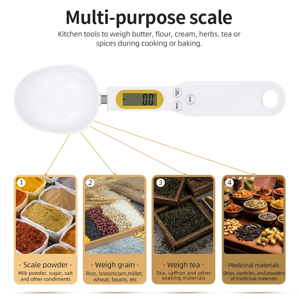 Báscula de peso portátil LCD Digital, balanza electrónica de cocina, 500g, 0,1g, Mini herramienta de cocina para leche y café - imagen 2