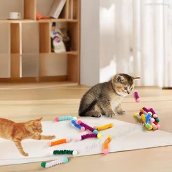 24/12/4 Uds. Juguetes de primavera para gatos, juguetes interactivos para mascotas para gatos, juguete colorido de Color aleatorio para gatos, juguetes para gatitos resistentes a mordeduras