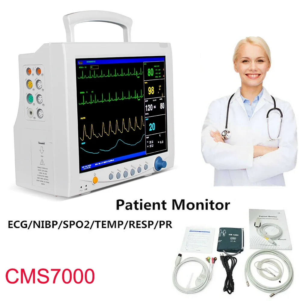 CONTEC CMS7000 Monitor de paciente de icu humano pantalla LCD a color de 12,1 pulgadas Monitor de signos vitales - imagen 3