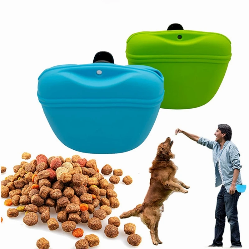Riñonera portátil para entrenamiento de perros, bolsa de cintura para tratar aperitivos, cebo para perros, obediencia, agilidad, bolsa de almacenamiento de alimentos al aire libre, riñonera de recompensa, 1 ud.
