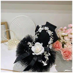 Falda de princesa de malla para otoño/invierno para mascotas, abrigo inferior, falda abombada, vestidos para perros pequeños, ropa para cachorros