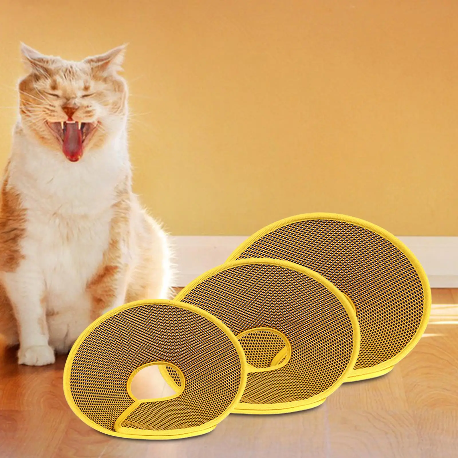 Cat Cone Woven Mesh Anti Scratch Adjustable Lightweight Protective Practical Cat