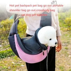 Mochila Popular para mascotas, bolso cruzado para mascotas, material grueso portátil, suministros para mascotas para perros y gatos cómodos y transpirables