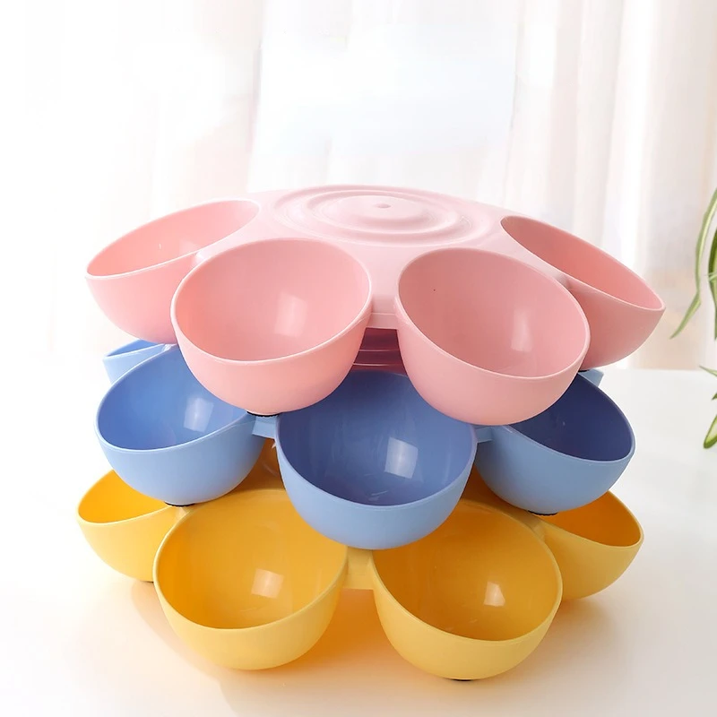 Cuencos de pétalos multifunción para mascotas, cuenco de alimentación de agua potable, alimentador de alimentación lenta para gatos y perros, contenedor de distribución de alimentos, 6 rejillas - imagen 4