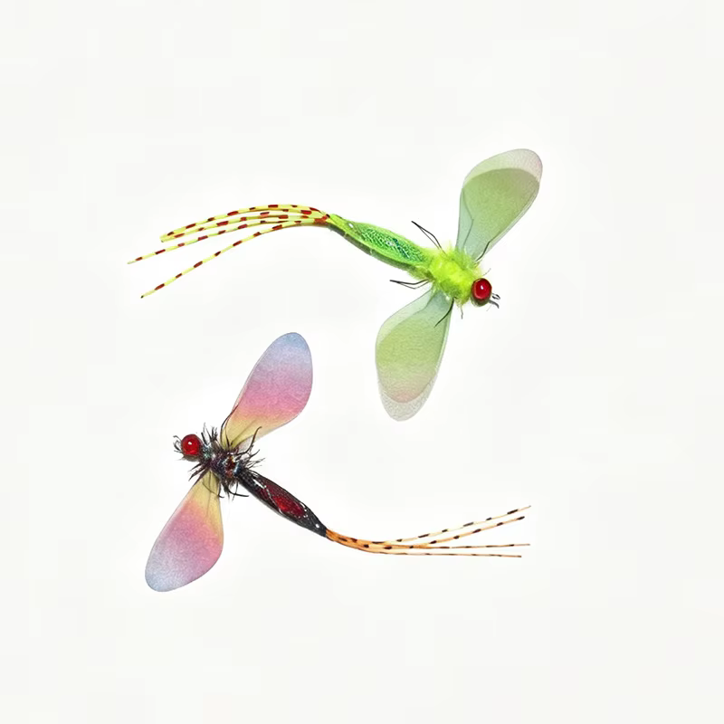 Juguetes para gatos con libélulas de colores y cabezas de recambio - imagen 2
