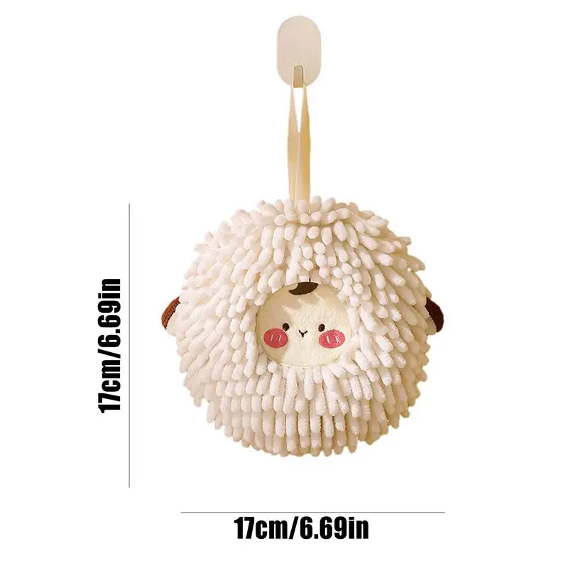 Toalla de mano de bola difusa de secado rápido, Toalla de baño bonita, Puff de secado a mano con bucle, suministros de limpieza de alta absorción - imagen 5