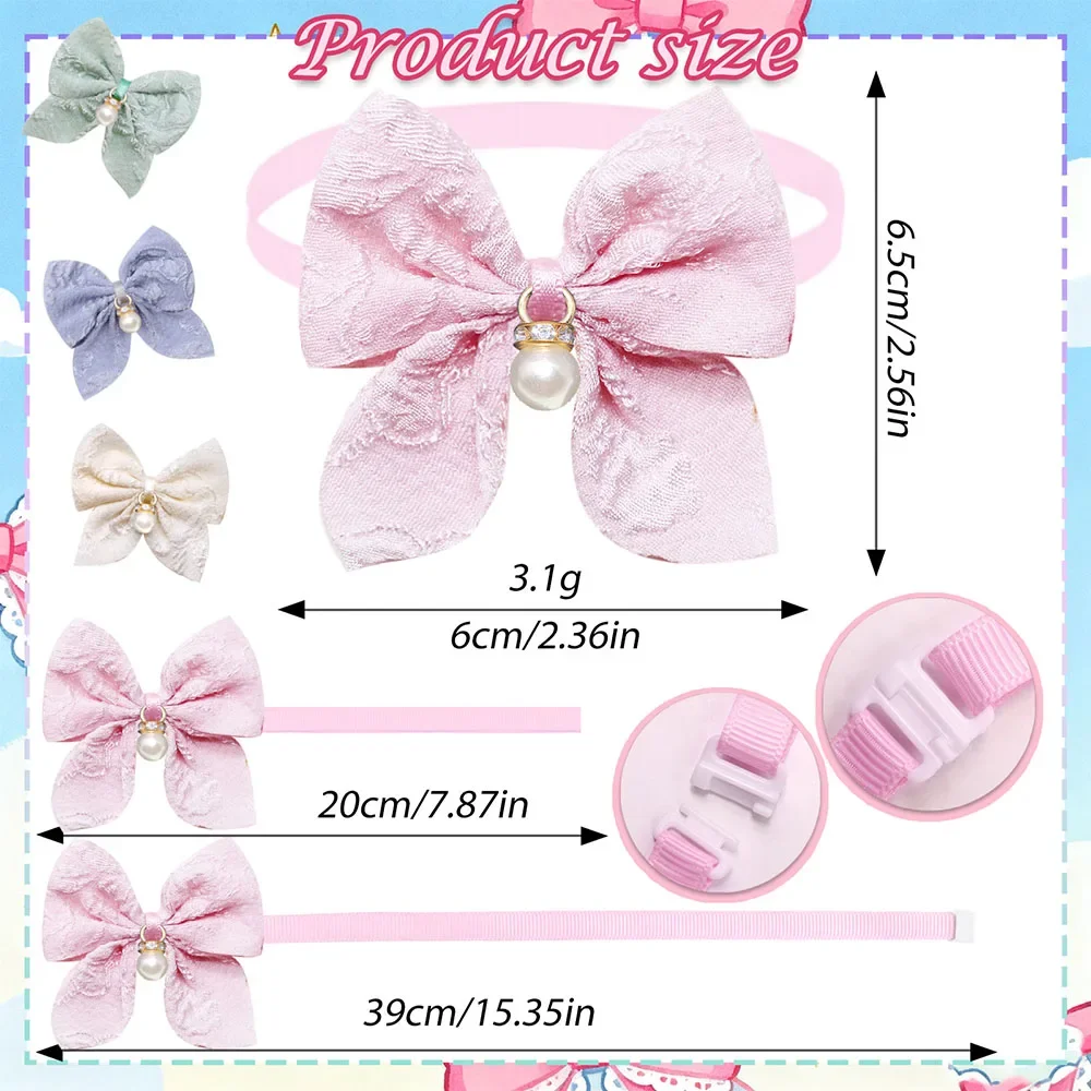 Nuevo 50 Uds pajaritas para perros corbatas para mascotas exquisitos perros lindos pajarita para mascotas Collar para el cuidado de mascotas suministros para perros pequeños - imagen 4