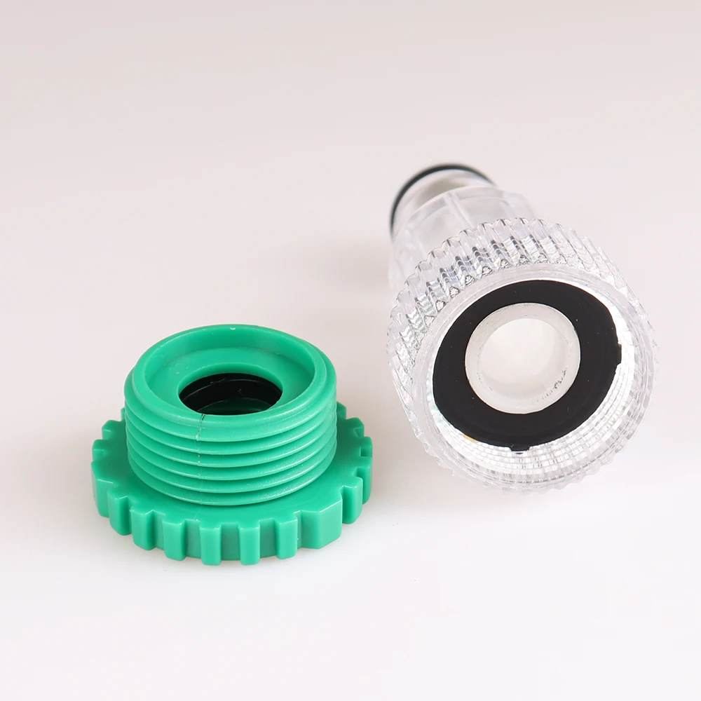 Conector rápido de rosca, adaptador de riego de jardín, junta transparente de agua para lavado de coches con filtro, adaptador de agua - imagen 3
