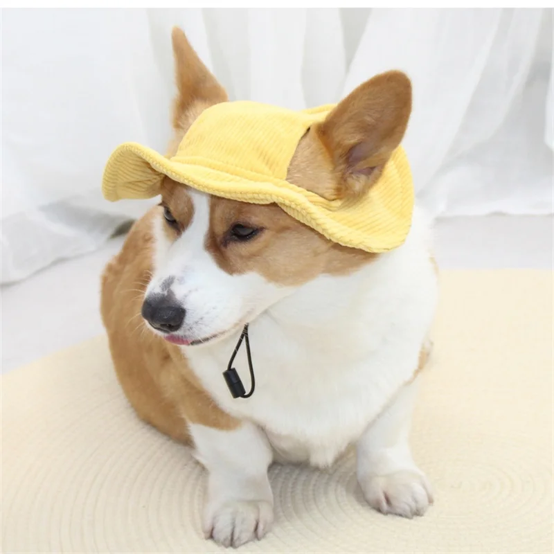 Sombrero de pescador ajustable para mascotas, sombreros de Sol para gatos, cachorros, perros pequeños, medianos y grandes, accesorios casuales para mascotas al aire libre, moda