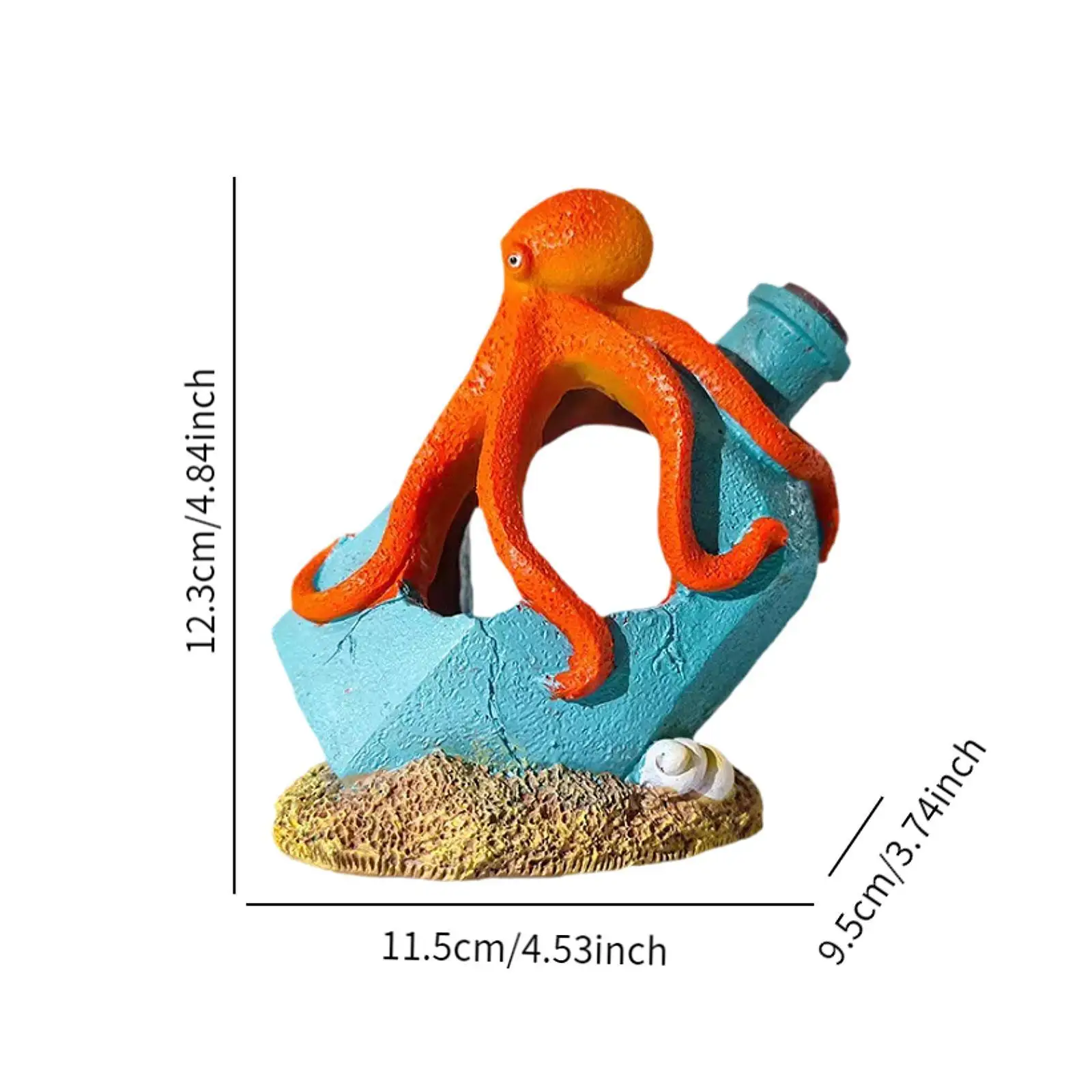 Aquarium Decoration Lifelike Fish Shrimp Hiding House Fish Shrimp Shelter for Tabletop