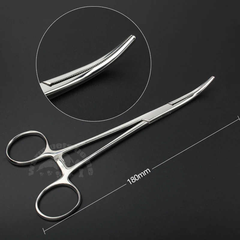 Hemostatic Forceps Medical Surgical Vascular Forcep Straight Elbow Clamp Head Veterinary Surgical Instruments - imagen 4
