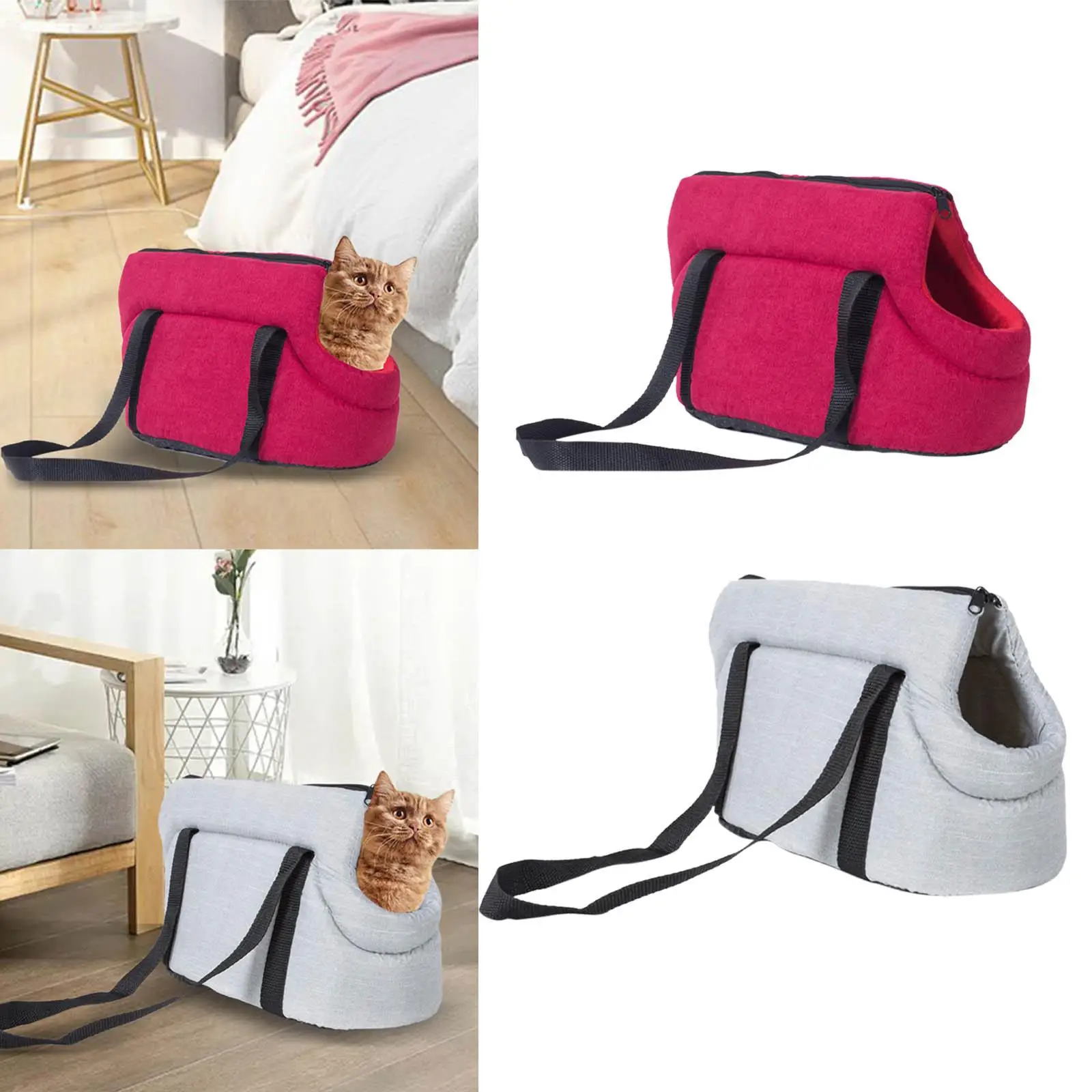 Bolsa de transporte para mascotas, asiento elevador con reposabrazos, transpirable, para perros pequeños, gatos, cachorros y gatitos - imagen 4
