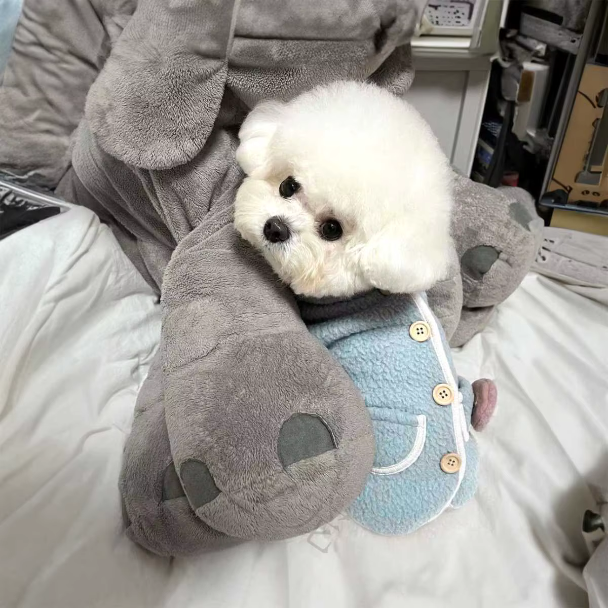 Chaleco de Otoño Invierno para mascotas, bufanda bonita de felpa Universal, bufanda de invierno para perros pequeños Schnauzer con abrigo de felpa, ropa para cachorros pequeños - imagen 5