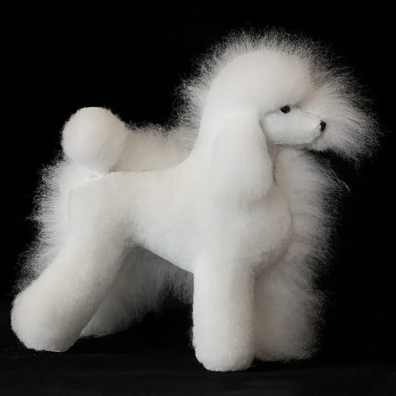Modelo de perro de peluche, pelo suave, práctica de corte, Animal de peluche, pelo falso profesional, productos de Petshop para perros, accesorios para modelos - imagen 2