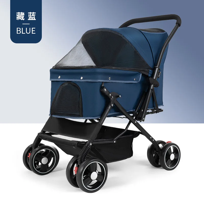 Carrito de paseo ligero y plegable para mascotas, gatos y perros - imagen 5