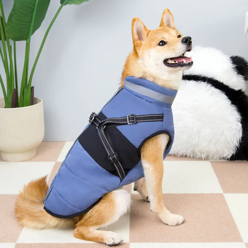 Ropa de invierno para perros, ropa reflectante, chaleco cálido, chaqueta para perros grandes, Labrador, Malamute de Alaska, abrigo para cachorros, chaqueta, trajes XXXL - imagen 5