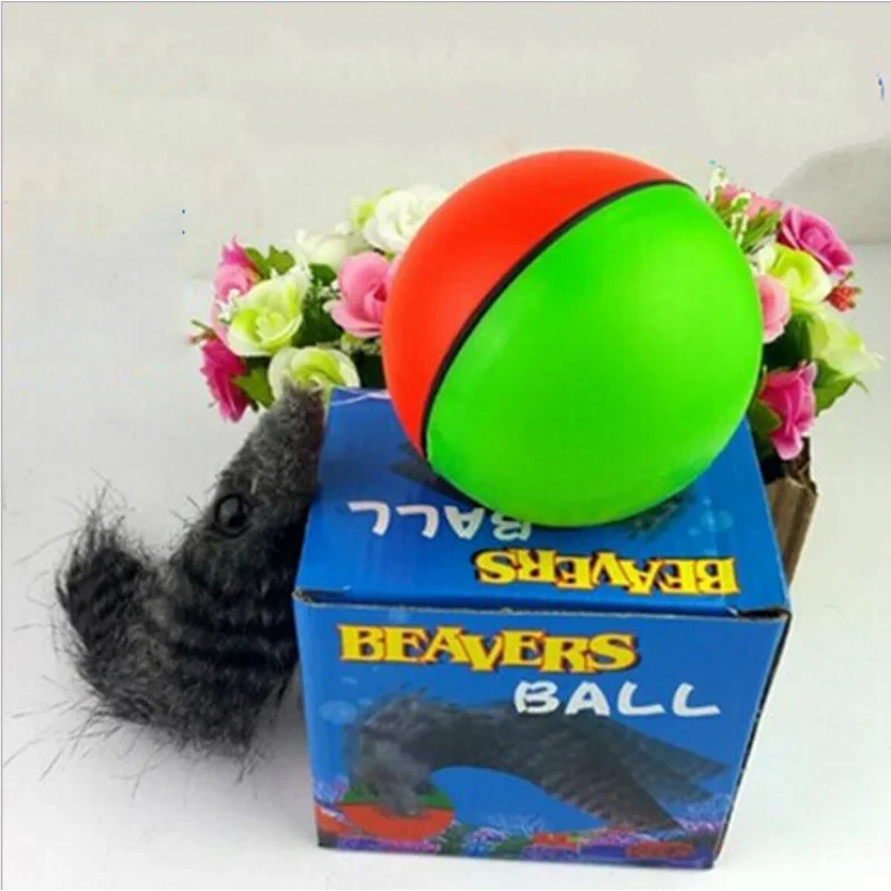 1 unidad de juguetes para gatos, castor, comadreja, Motor rodante, pelota de juguete para mascotas, gato, perro, pelota eléctrica para gatos, diversión, cazador móvil, Color aleatorio - imagen 2