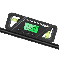 Inclinómetro Digital pantalla LCD base magnética de neodimio