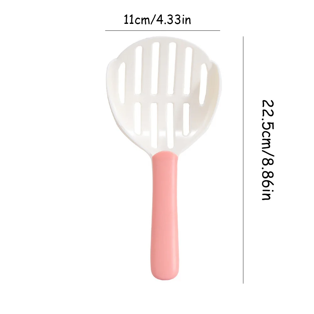 Suministros de limpieza para mascotas: cuchara de arena para gatos de plástico de color, cuchara duradera para residuos de mascotas con filtración eficiente, - imagen 5