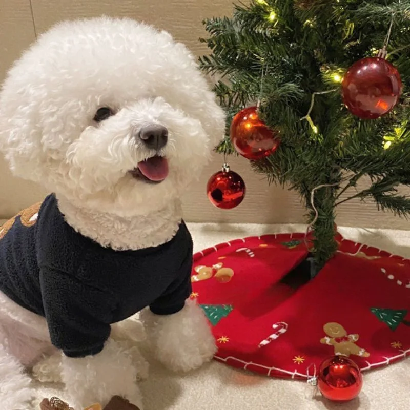 Ropa de Navidad para perros, Sudadera con capucha cálida, Otoño/Invierno, Teddy Cat Schnauzer, abrigo de invierno para mascotas pequeñas, ropa bonita para perros de oso para perros pequeños - imagen 4