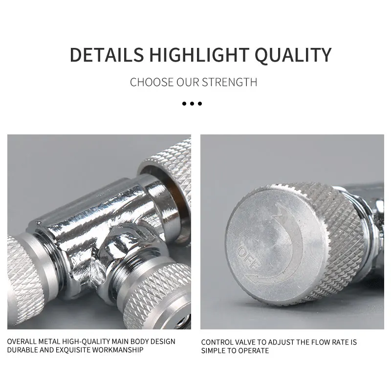 ZRDR-regulador de válvula de aguja de alta calidad, tubo especial de co2 de 4x6mm para sistema de co2 de pecera de acuario, ajuste fino de dióxido de carbono - imagen 3