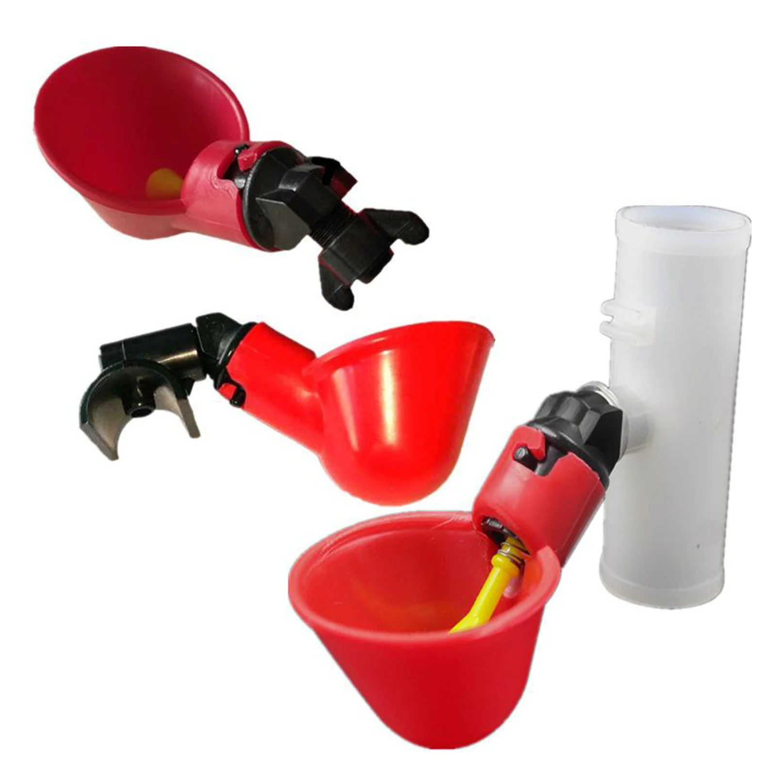 Bebederos de agua para aves de corral, 5 piezas, bebederos automáticos para pollos y gallinas, comedero para jaula, montaje colgante, suministros para animales de granja - imagen 3