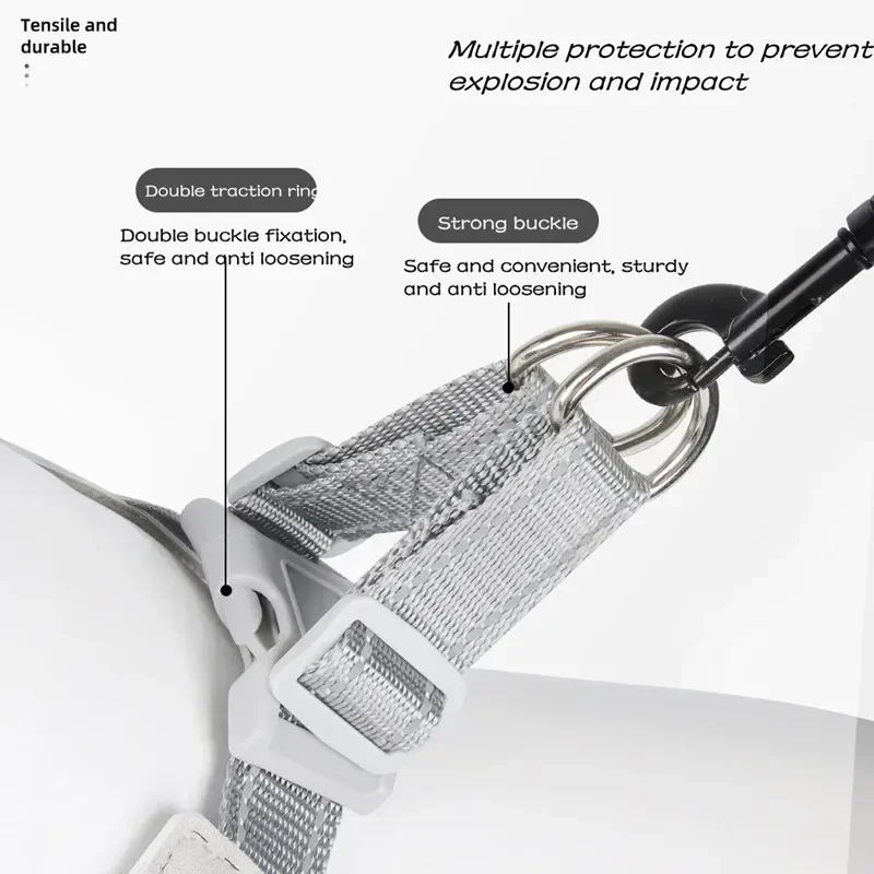 Correa para perro en forma de Y, correa para el pecho para perros pequeños y medianos, antideslizante reflectante, suministros ajustables para caminar para perros - imagen 3