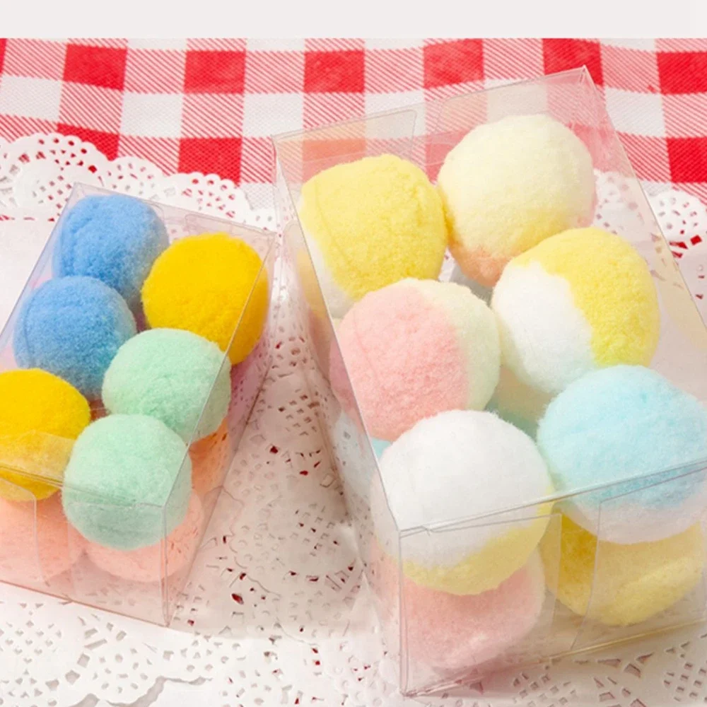 12 unids/lote de juguetes de peluche para gatos, pelota colorida resistente a mordeduras Molar, divertidas pelotas interactivas para gatos, juguetes para masticar, suministros para mascotas de 3/4, 5CM - imagen 4