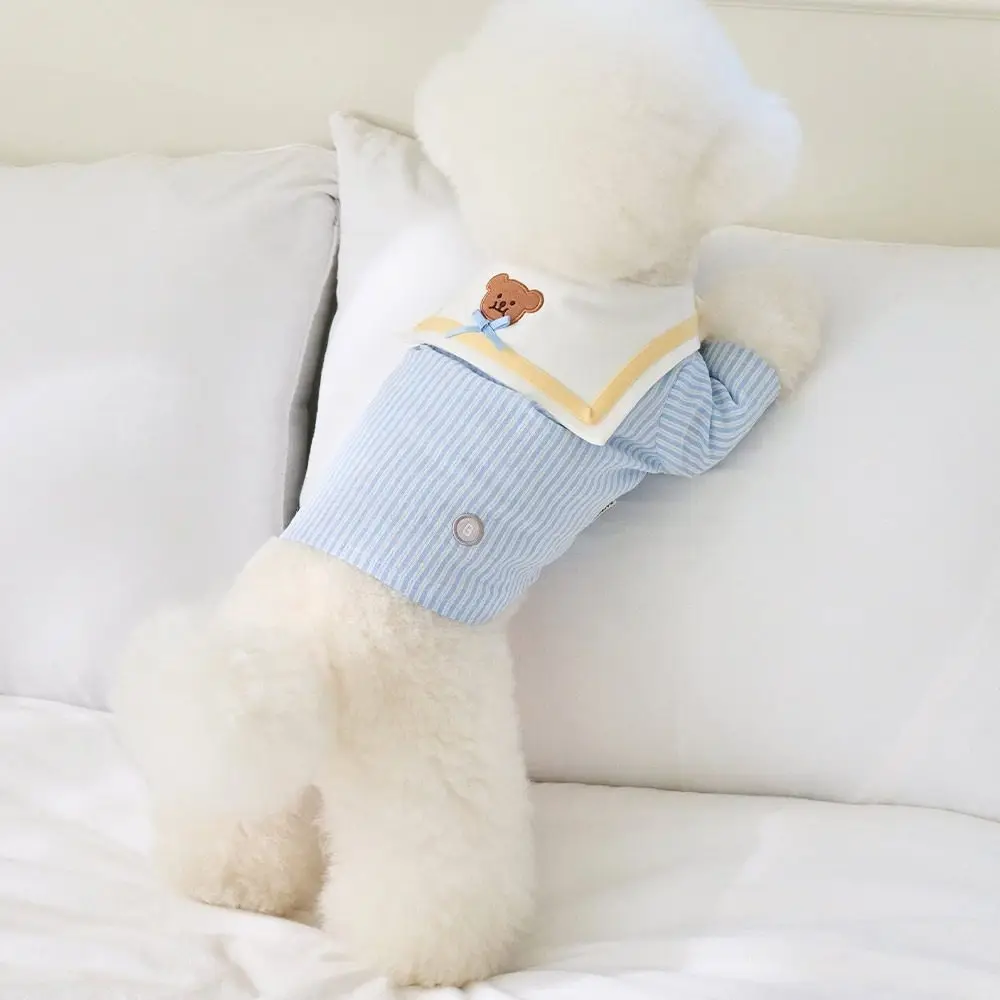 Camiseta transpirable a cuadros para perro con estampado de oso - imagen 4