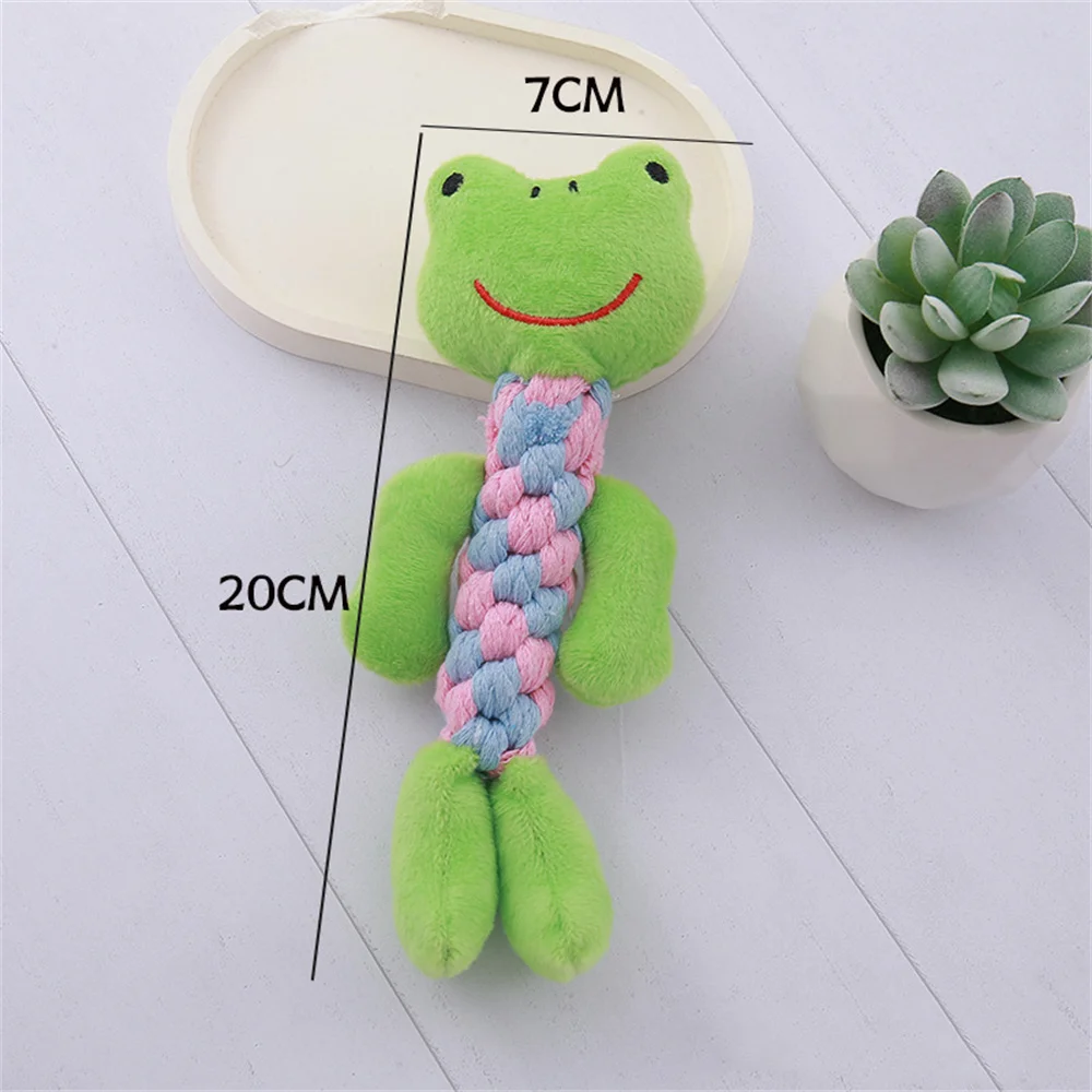 Juguetes de cuerda para mascotas con dientes limpios para perros pequeños, animales bonitos con forma de cachorro, gato, perro, juguetes para masticar, accesorios para mascotas, caniche de Pomerania - imagen 2