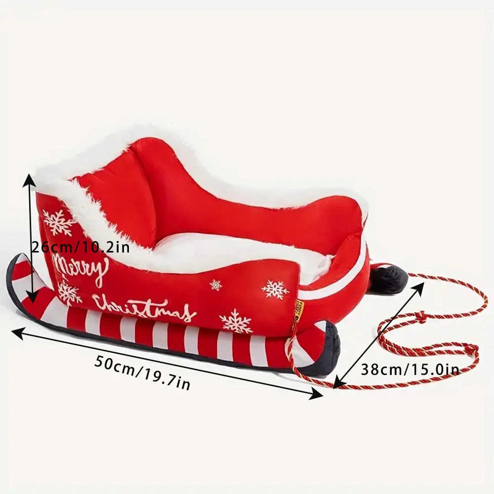 Cama trineo de felpa suave para perros pequeños y medianos – Cálida y acogedora - imagen 2