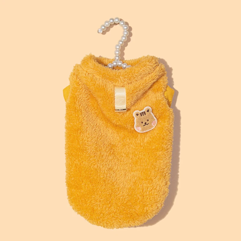 Otoño e Invierno, superventas, lindo oso, cordero, chaleco de terciopelo para mascotas, ropa para gatos y perros, ropa cálida y gruesa para mascotas - imagen 5