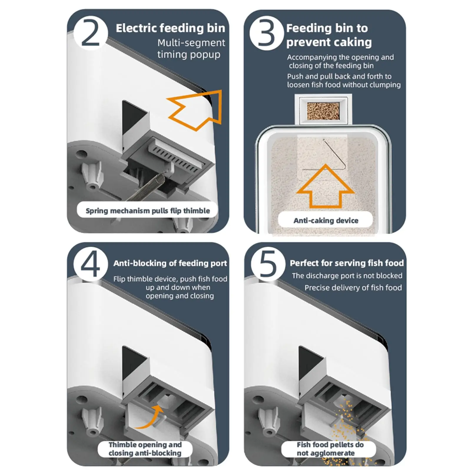 Alimentador automático de peces, alimentador automático de sincronización inteligente WiFi, alimentador de peces dorados para acuario, alimentador de peces de gran capacidad de 100ML, aplicación Co - imagen 4