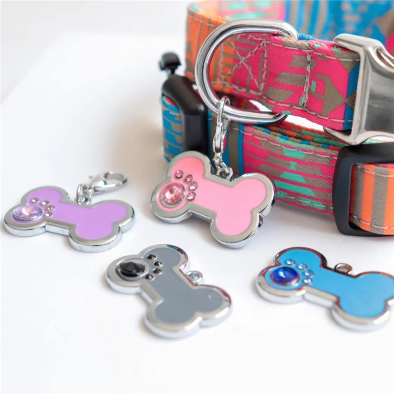 Etiqueta de perro personalizada, Collar de perro grabado, accesorios, etiquetas de nombre, colgante, suministros antipérdida para mascotas, etiqueta de identificación para cachorros y gatos de hueso - imagen 4
