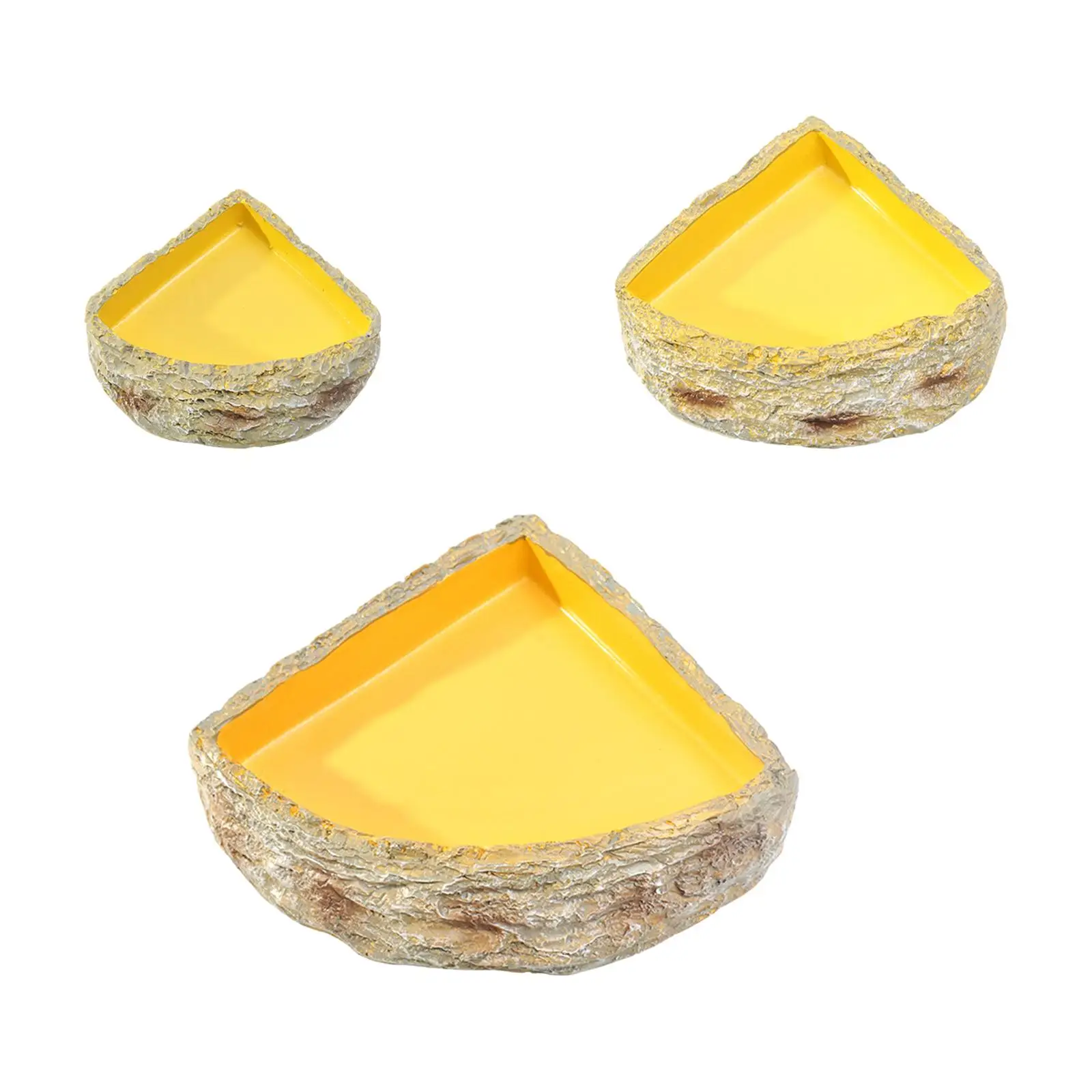 Reptile Water Dish Reptile Feeder Feeding Bowl Food Dish for Leopard Gecko Bearded Dragon