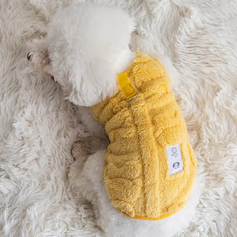 Ropa suave de felpa para perros, suéter cálido de invierno para mascotas para perros pequeños y medianos, abrigo cómodo para cachorros, ropa Shih Tzu, suministros para mascotas - imagen 5