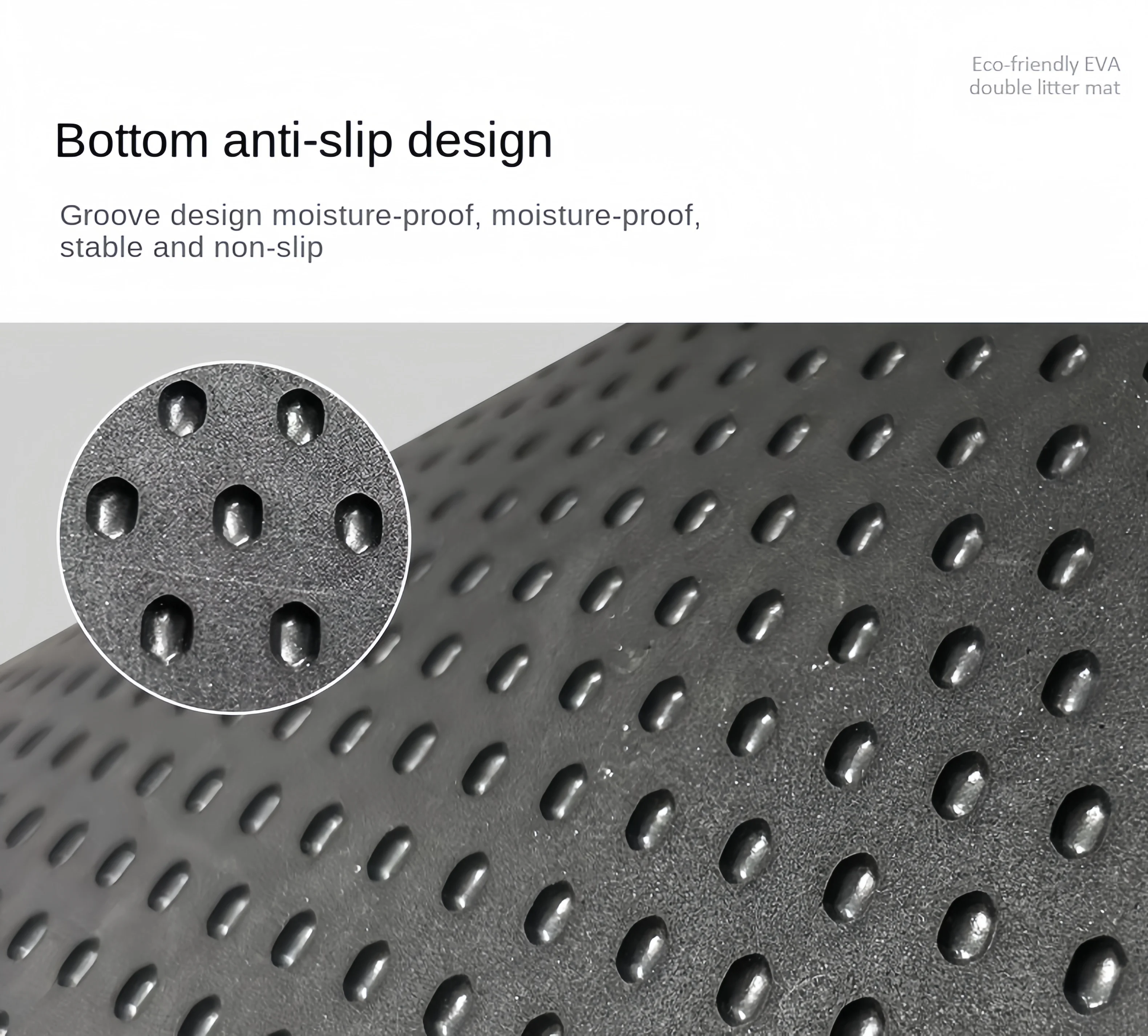 Esterilla impermeable de doble capa para arena de gato, colchón lavable de Eva de gran tamaño, antideslizante, filtro de lavabo - imagen 4