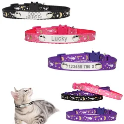 Collar identificador fluorescente para gato ajuste seguridad y grabado