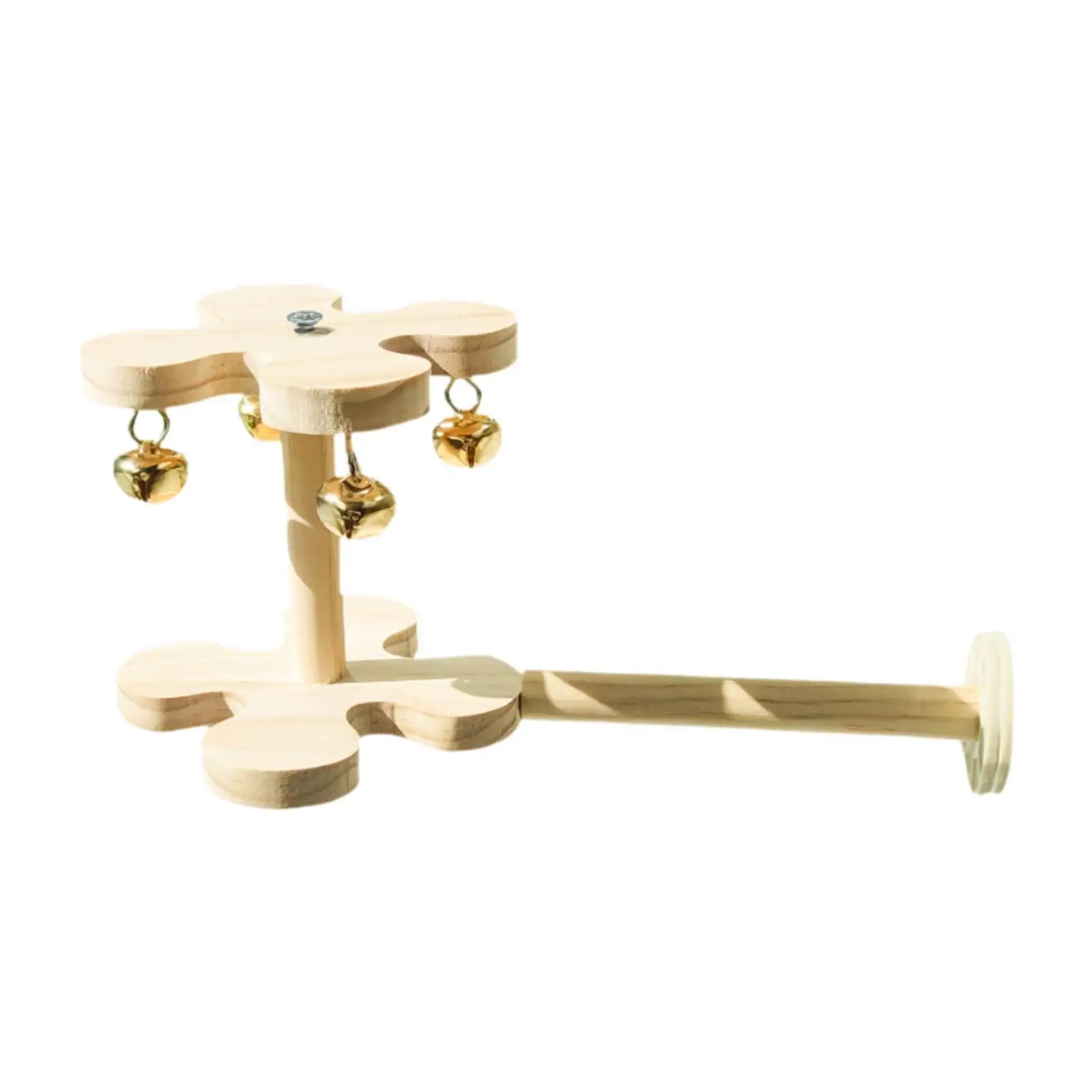 Bird Stand Perch Toy Bird Stick, Physical Exercise Parrot Stand Rotating Windmill Perch for Parakeet Finches Mynah Cockatiel