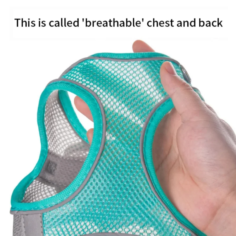 Conjunto de correa de arnés para perros pequeños, arnés ajustable para cachorros y gatos, chaleco, Bulldog Francés, Chihuahua, Pug, correa para caminar al aire libre - imagen 4