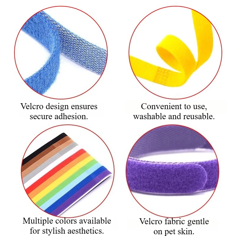 12 unids/set de collares para cachorros, Collar ajustable de nailon para gatitos para perros pequeños y gatos, bandas de identificación para mascotas de Color sólido - imagen 3