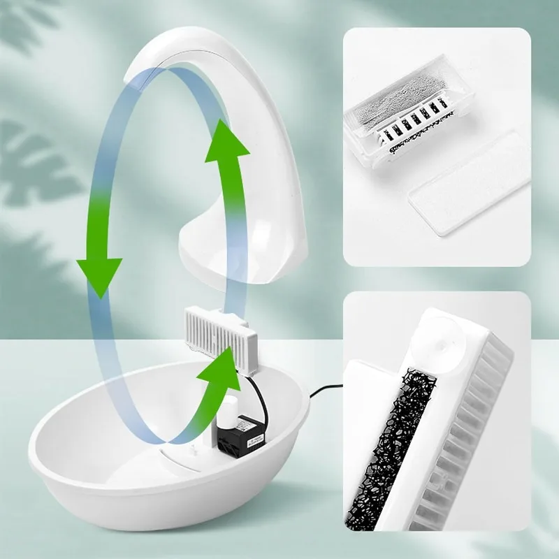 Paquete de 6 filtros en forma de T, filtro de agua para mascotas de repuesto, recambio Compatible con fuente para mascotas Pioneer Mini Vortex y Swan - imagen 2