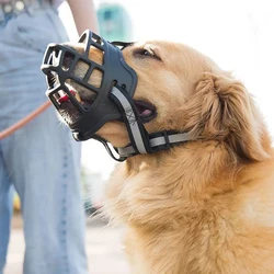 Bozal antiladridos transpirable para perros medianos y grandes