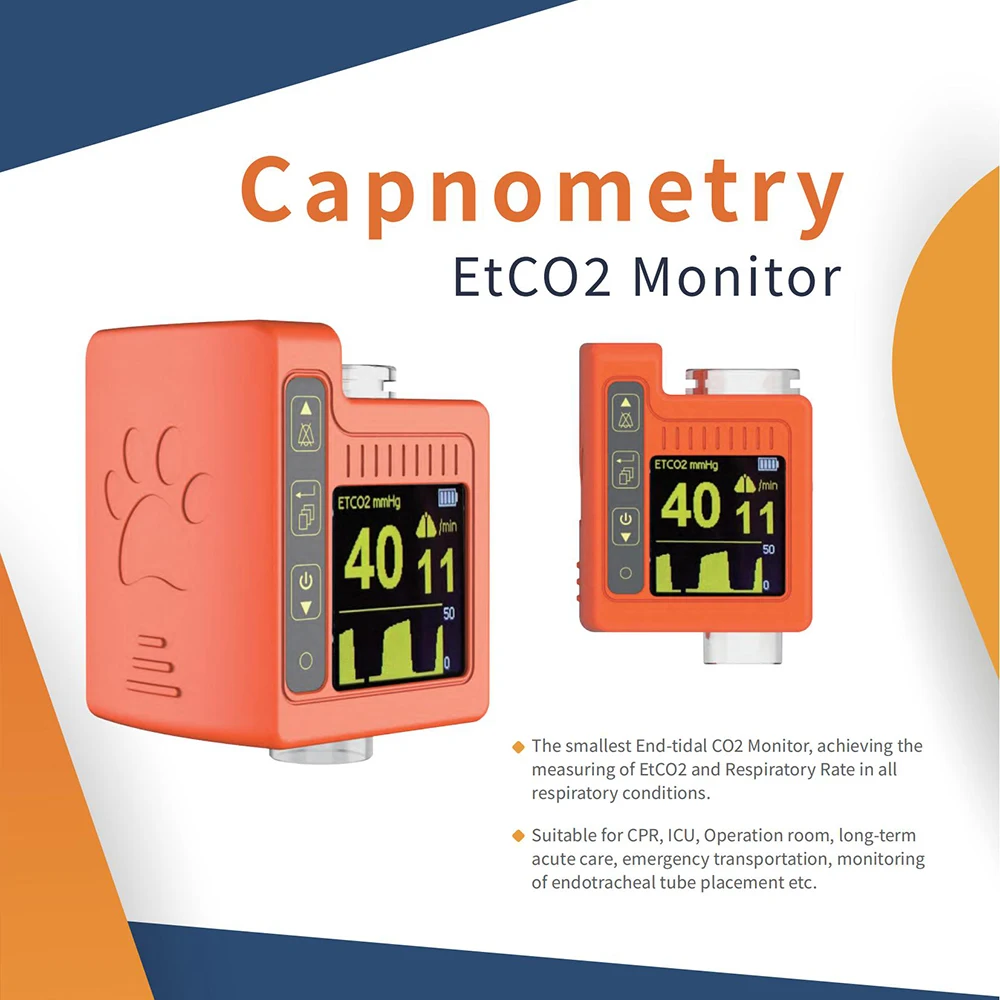 Detector de Gas, probador de dióxido de carbono, Detector de dióxido de carbono Visible, módulo de extremo de respiración para uso de mascotas, accesorios de clínica - imagen 2