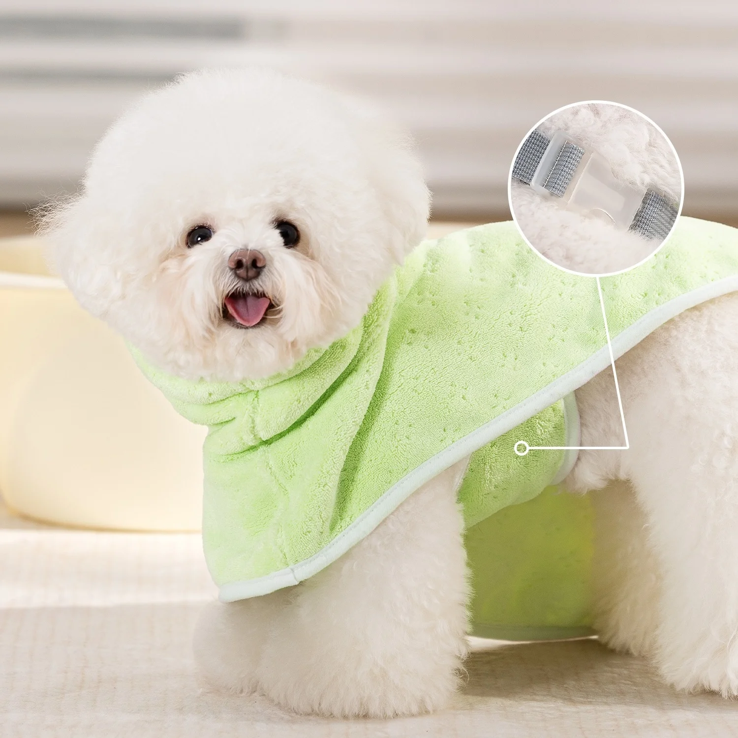 Albornoz para mascotas, bonito abrigo de secado para perros, pijamas suaves de secado rápido para gatos y perros, Toalla de baño absorbente para mascotas, suministros de baño para perros - imagen 2